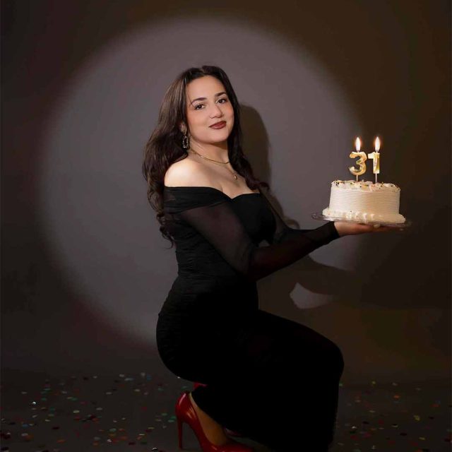 studio photography birthday photo video content crreation maternity AI elegant fancy floral dress branding newborn